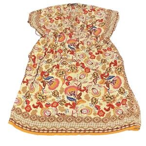 One Hundred Stars Indian Flower Kimono Duster Boho One Size Fits Most Flaw